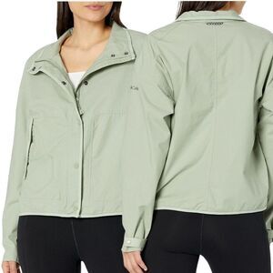 Columbia Womens Sage Lake Windbreaker Jacket XL New Ripstop Canvas Cargo Green